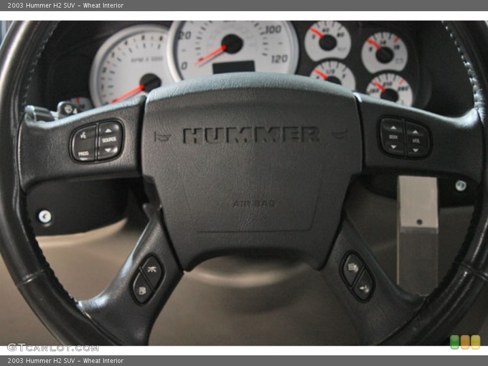 Wheat Interior Steering Wheel for the 2003 Hummer H2 SUV #65098056