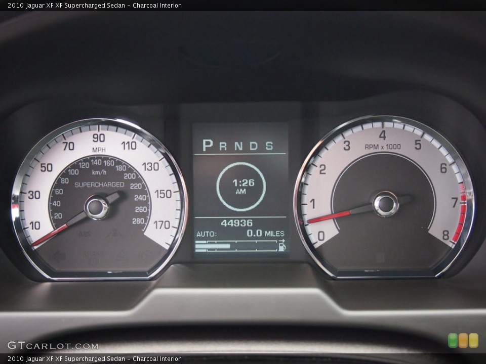 Charcoal Interior Gauges for the 2010 Jaguar XF XF Supercharged Sedan #65110331