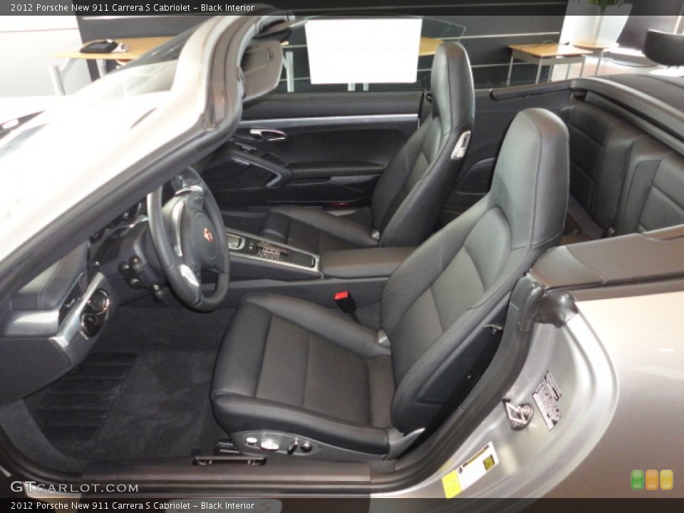 Black Interior Photo for the 2012 Porsche New 911 Carrera S Cabriolet #65122066