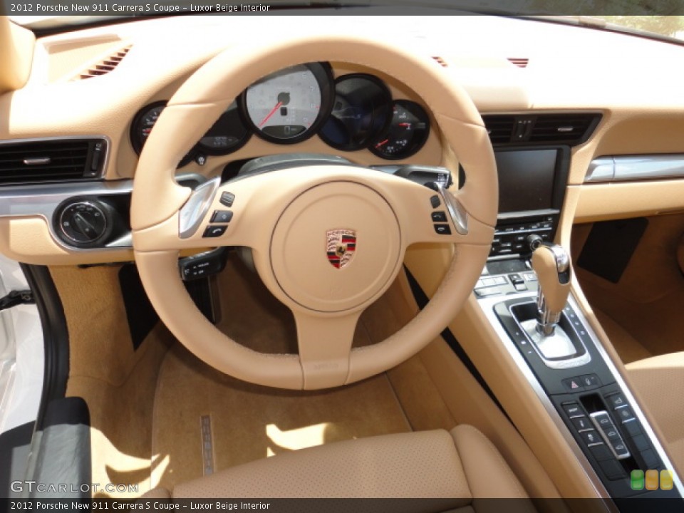 Luxor Beige Interior Steering Wheel for the 2012 Porsche New 911 Carrera S Coupe #65122180