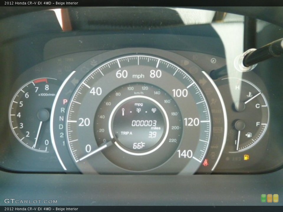 Beige Interior Gauges for the 2012 Honda CR-V EX 4WD #65125069