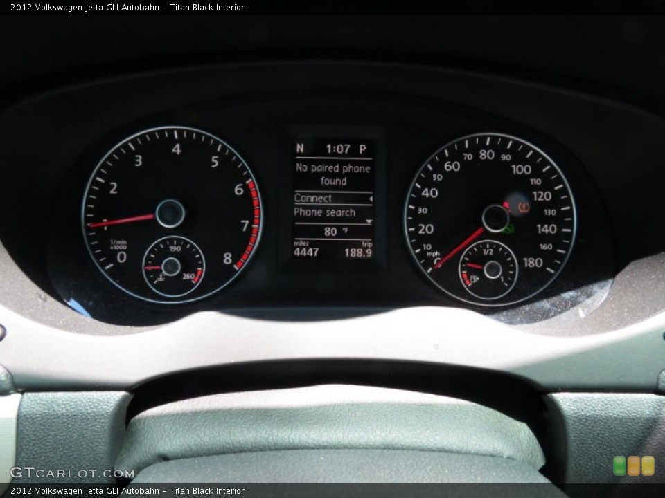 Titan Black Interior Gauges for the 2012 Volkswagen Jetta GLI Autobahn #65126782