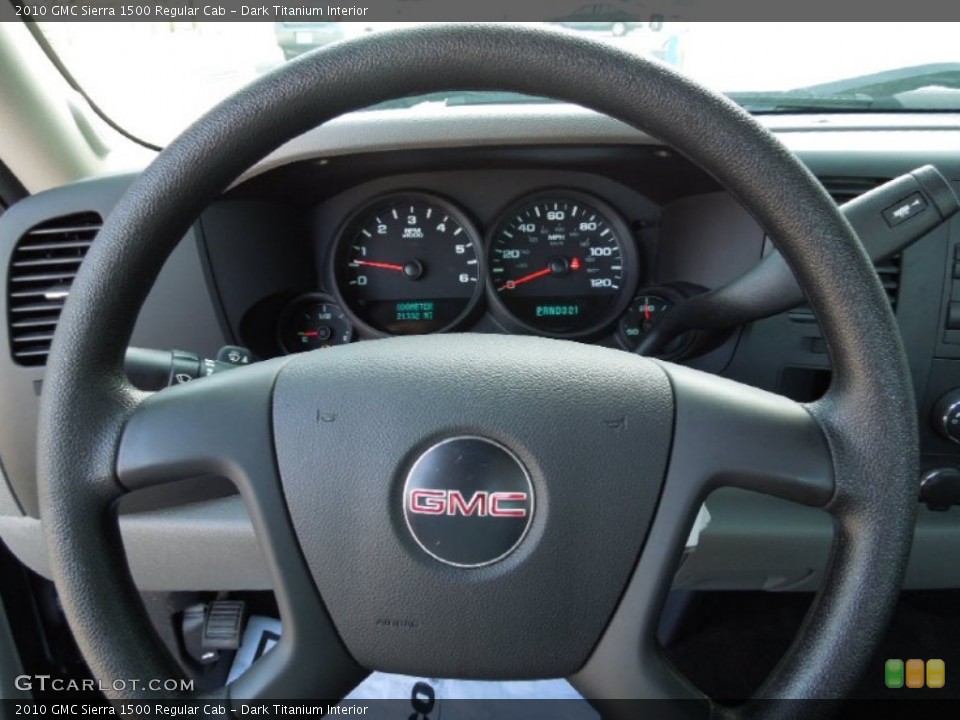 Dark Titanium Interior Steering Wheel for the 2010 GMC Sierra 1500 Regular Cab #65126809