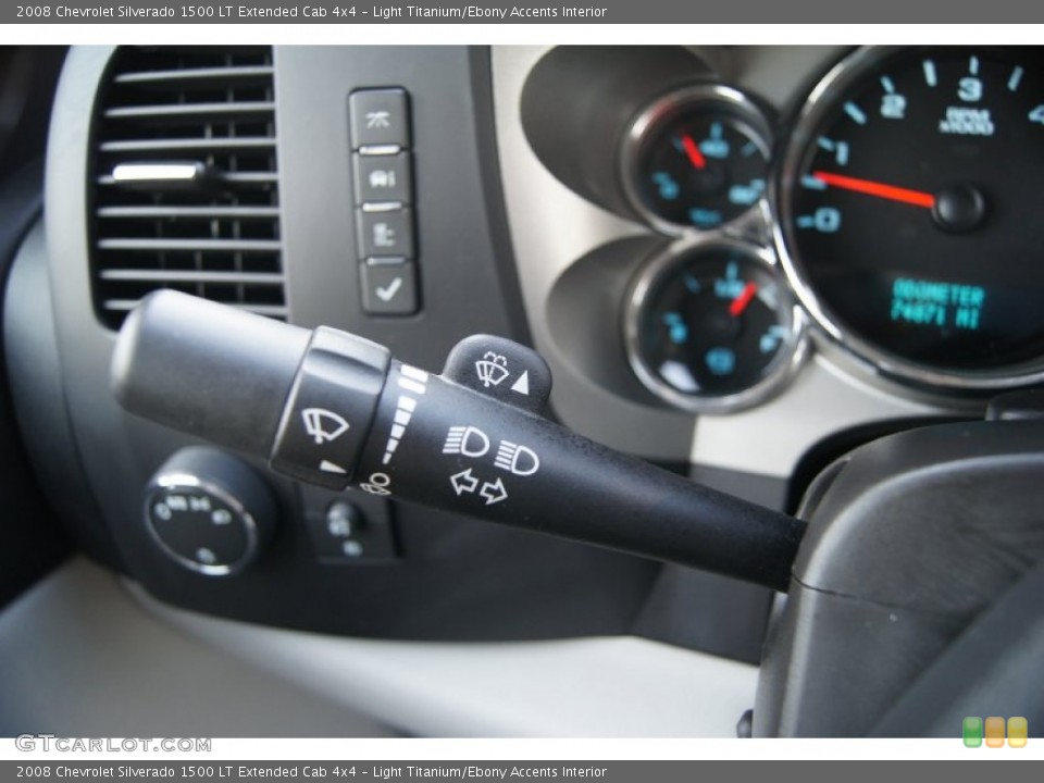 Light Titanium/Ebony Accents Interior Controls for the 2008 Chevrolet Silverado 1500 LT Extended Cab 4x4 #65130523
