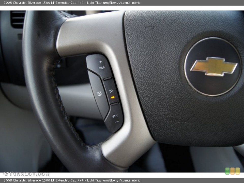 Light Titanium/Ebony Accents Interior Controls for the 2008 Chevrolet Silverado 1500 LT Extended Cab 4x4 #65130541