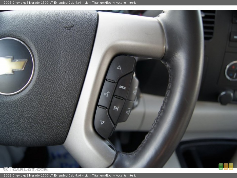 Light Titanium/Ebony Accents Interior Controls for the 2008 Chevrolet Silverado 1500 LT Extended Cab 4x4 #65130551