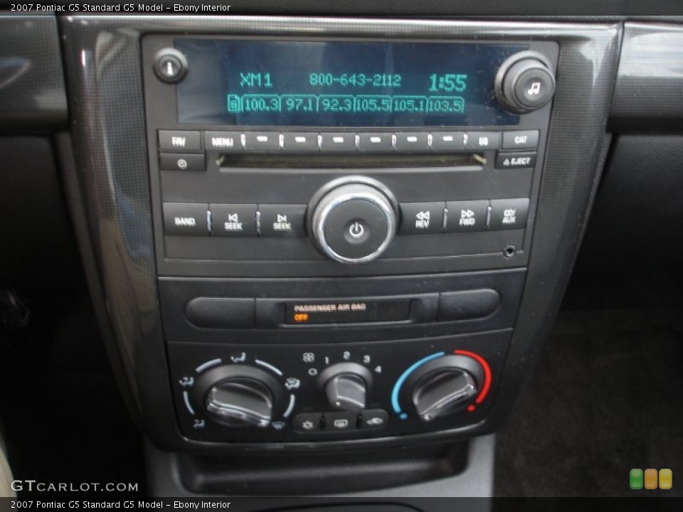 Ebony Interior Controls for the 2007 Pontiac G5  #65130790