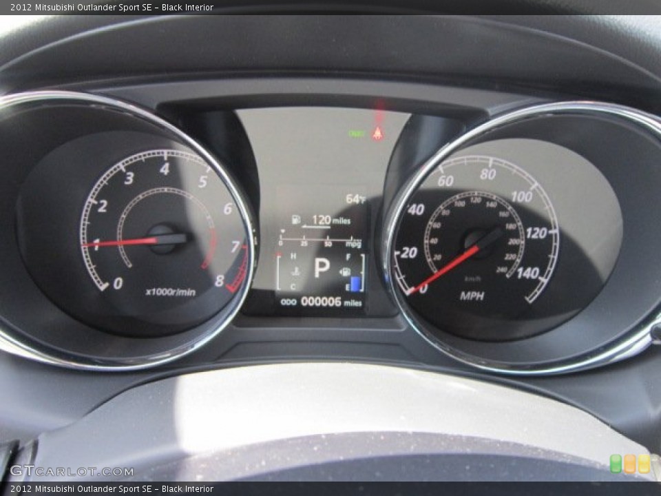 Black Interior Gauges for the 2012 Mitsubishi Outlander Sport SE #65131594