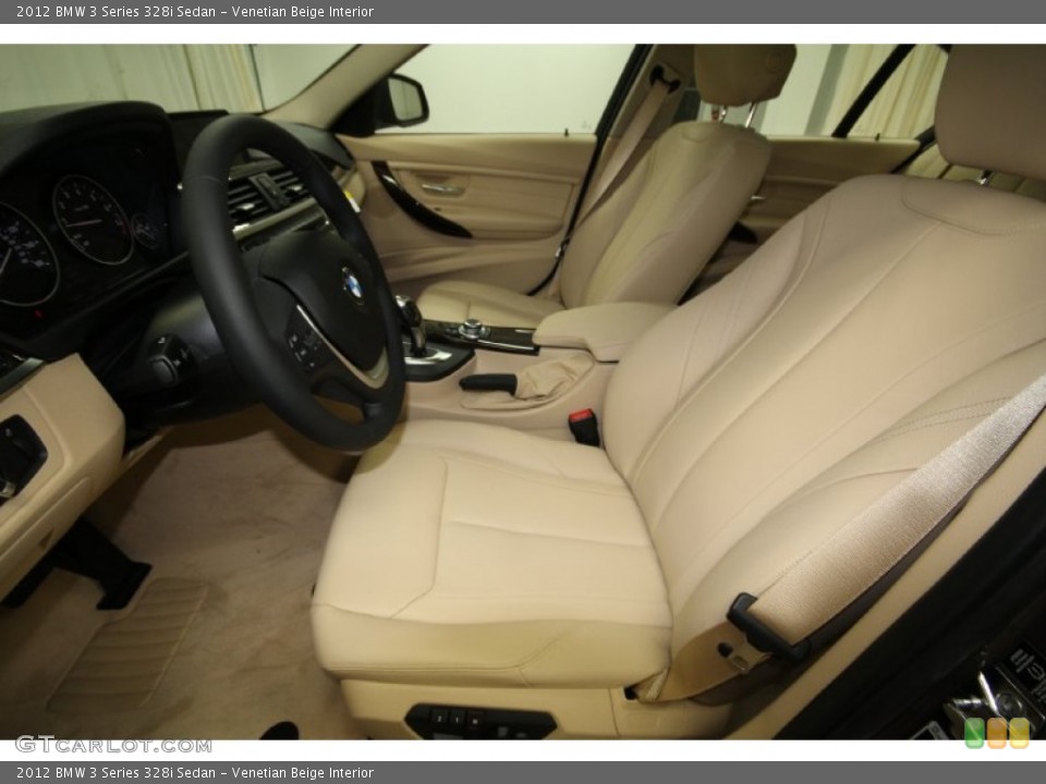 Venetian Beige Interior Front Seat for the 2012 BMW 3 Series 328i Sedan #65134610