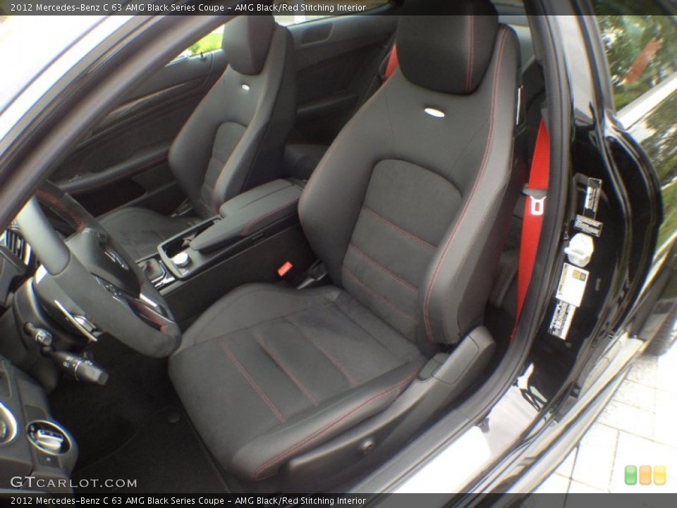 AMG Black/Red Stitching Interior Front Seat for the 2012 Mercedes-Benz C 63 AMG Black Series Coupe #65139737