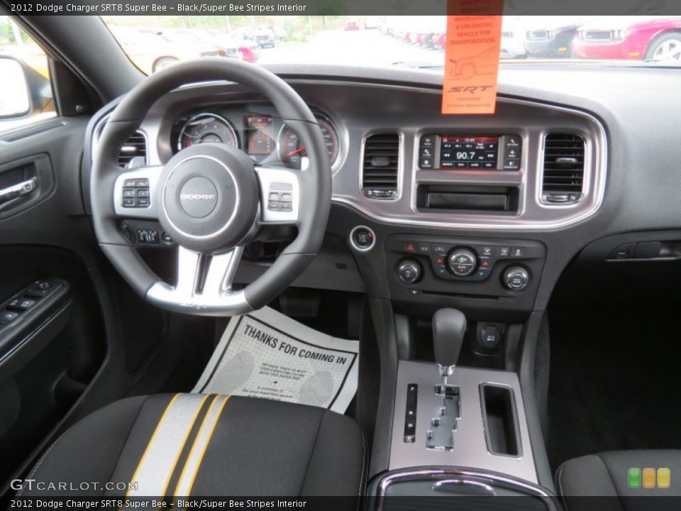 Black/Super Bee Stripes Interior Dashboard for the 2012 Dodge Charger SRT8 Super Bee #65139740