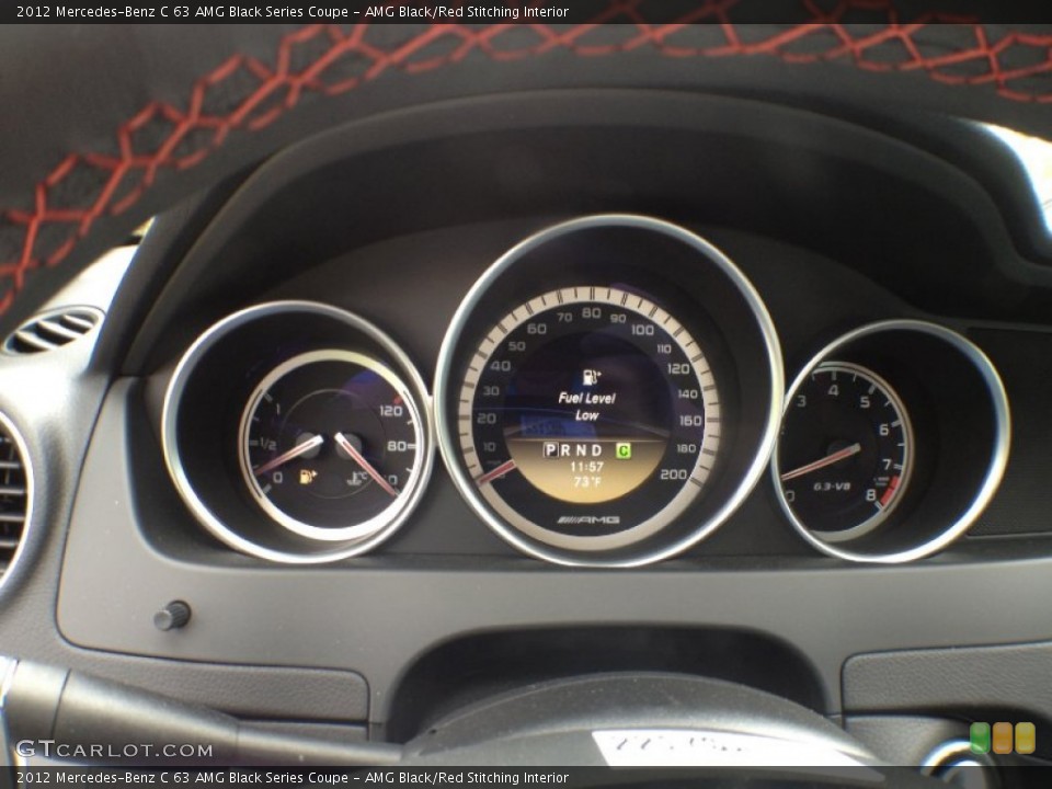 AMG Black/Red Stitching Interior Gauges for the 2012 Mercedes-Benz C 63 AMG Black Series Coupe #65139845