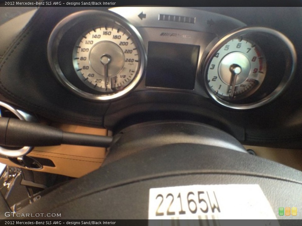 designo Sand/Black Interior Gauges for the 2012 Mercedes-Benz SLS AMG #65140125
