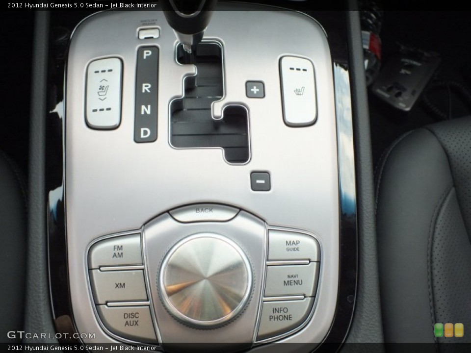 Jet Black Interior Controls for the 2012 Hyundai Genesis 5.0 Sedan #65141155