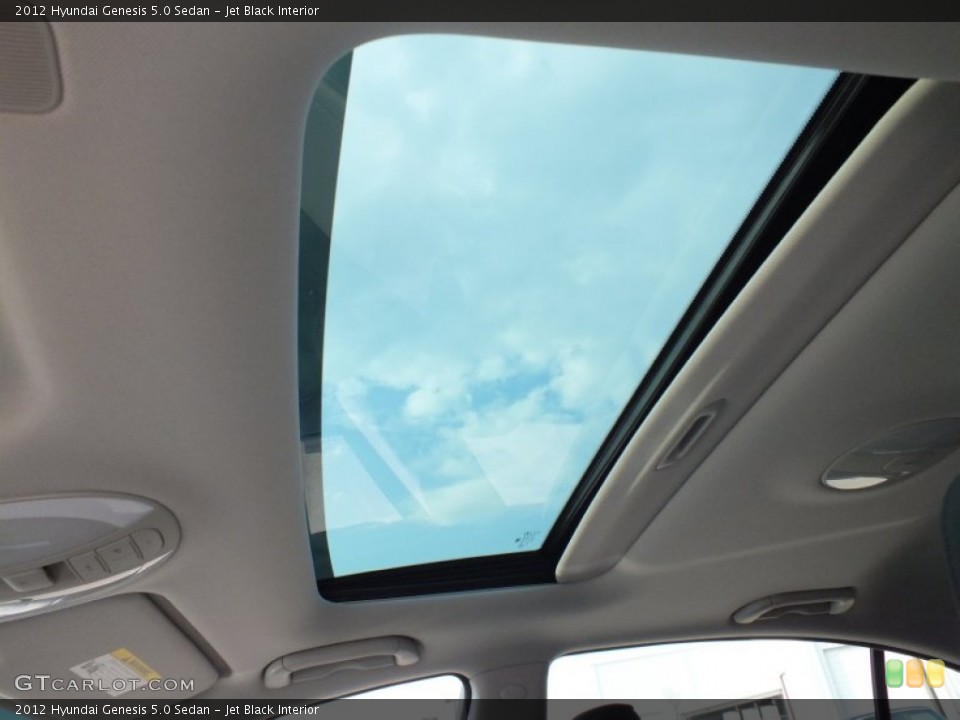 Jet Black Interior Sunroof for the 2012 Hyundai Genesis 5.0 Sedan #65141172