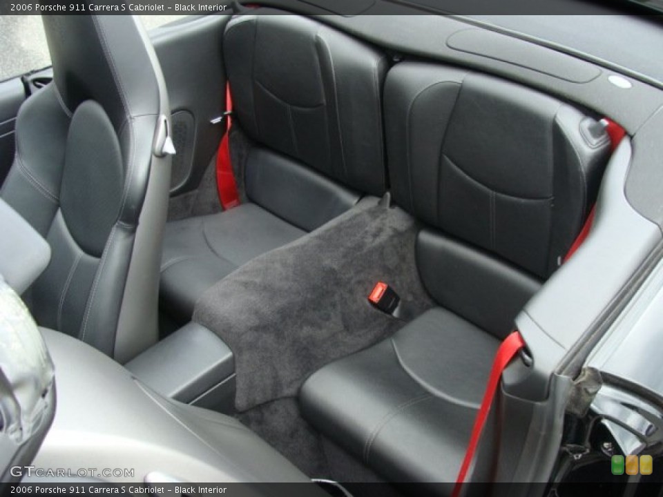 Black Interior Rear Seat for the 2006 Porsche 911 Carrera S Cabriolet #65141625
