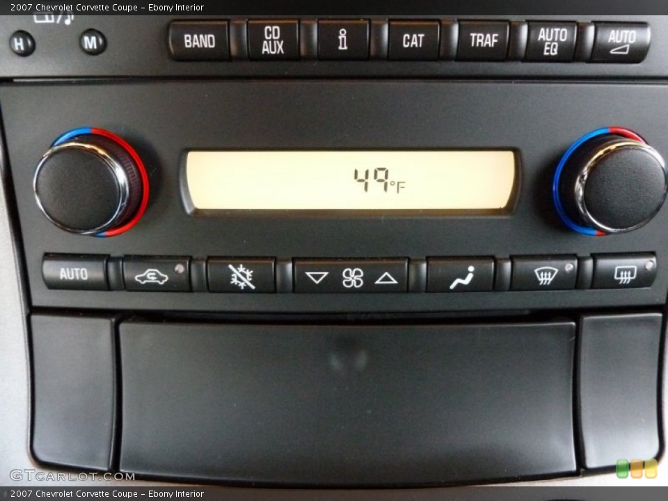 Ebony Interior Controls for the 2007 Chevrolet Corvette Coupe #65143905