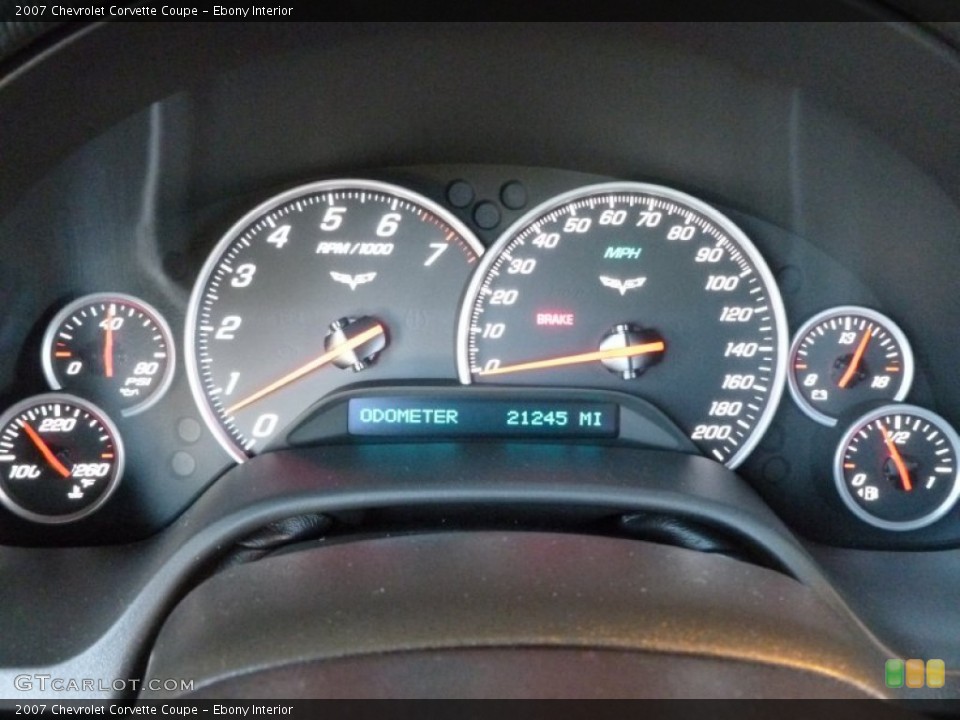 Ebony Interior Gauges for the 2007 Chevrolet Corvette Coupe #65143928