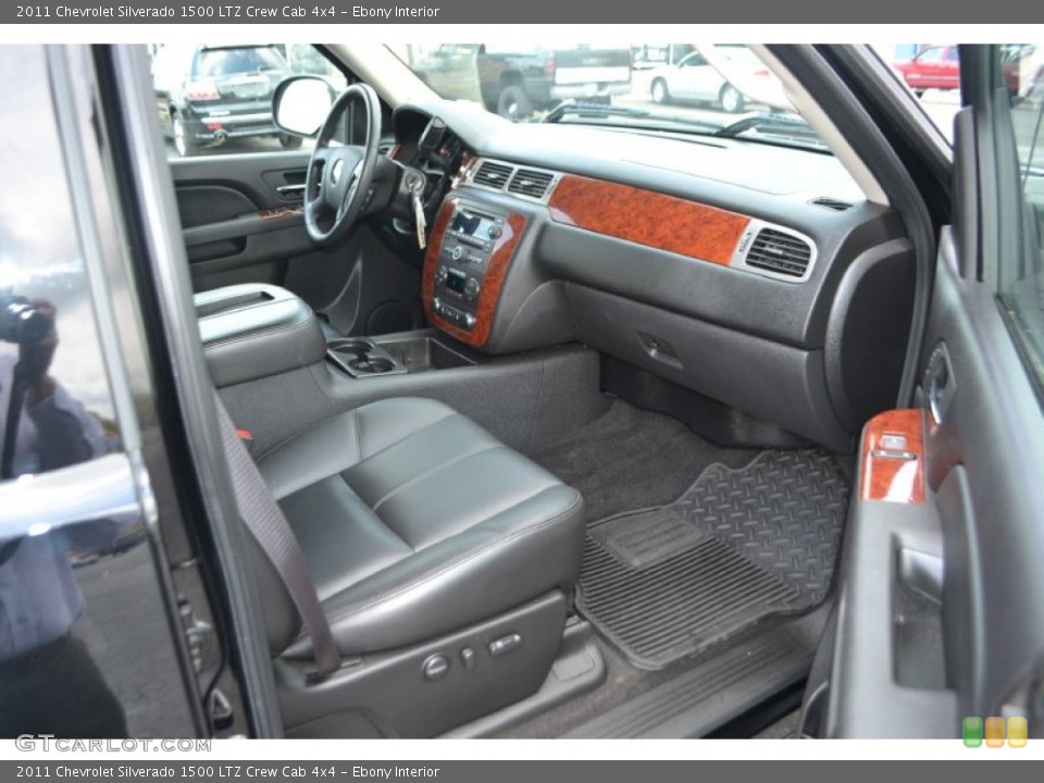 Ebony Interior Photo for the 2011 Chevrolet Silverado 1500 LTZ Crew Cab 4x4 #65150656