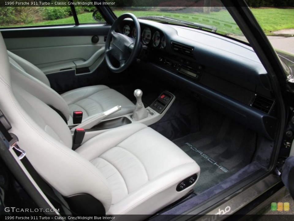 Classic Grey/Midnight Blue Interior Photo for the 1996 Porsche 911 Turbo #65154078