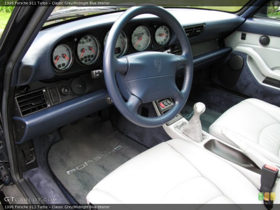 Classic Grey/Midnight Blue Interior Prime Interior for the 1996 Porsche 911 Turbo #65154114