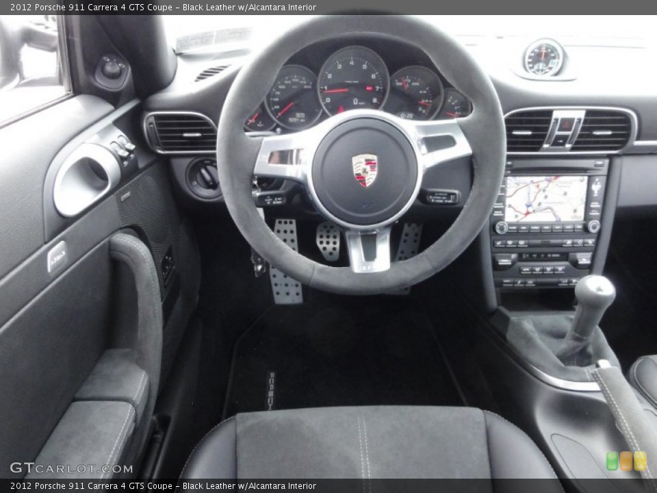 Black Leather w/Alcantara Interior Steering Wheel for the 2012 Porsche 911 Carrera 4 GTS Coupe #65159655
