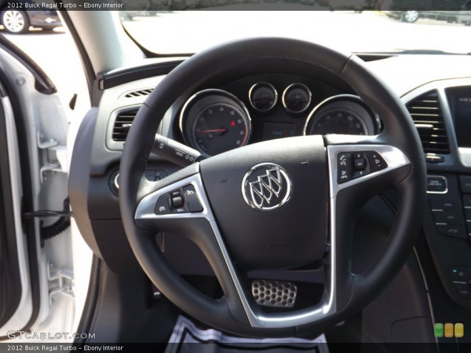 Ebony Interior Steering Wheel for the 2012 Buick Regal Turbo #65162592