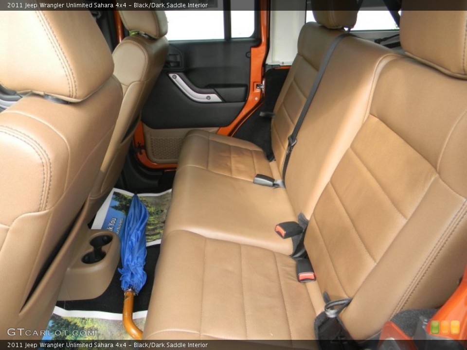 Black/Dark Saddle Interior Rear Seat for the 2011 Jeep Wrangler Unlimited Sahara 4x4 #65165451