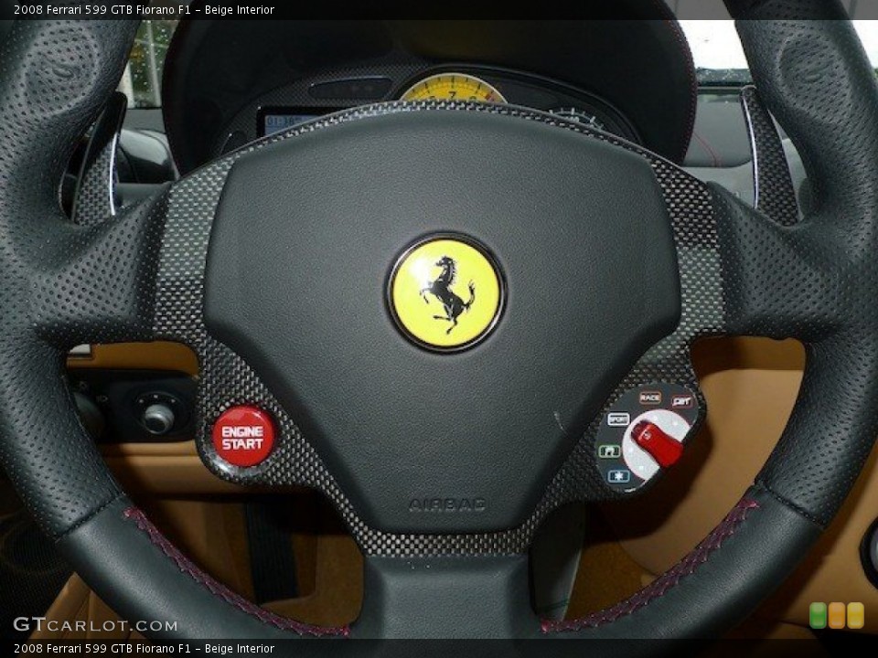 Beige Interior Steering Wheel for the 2008 Ferrari 599 GTB Fiorano F1 #65167548