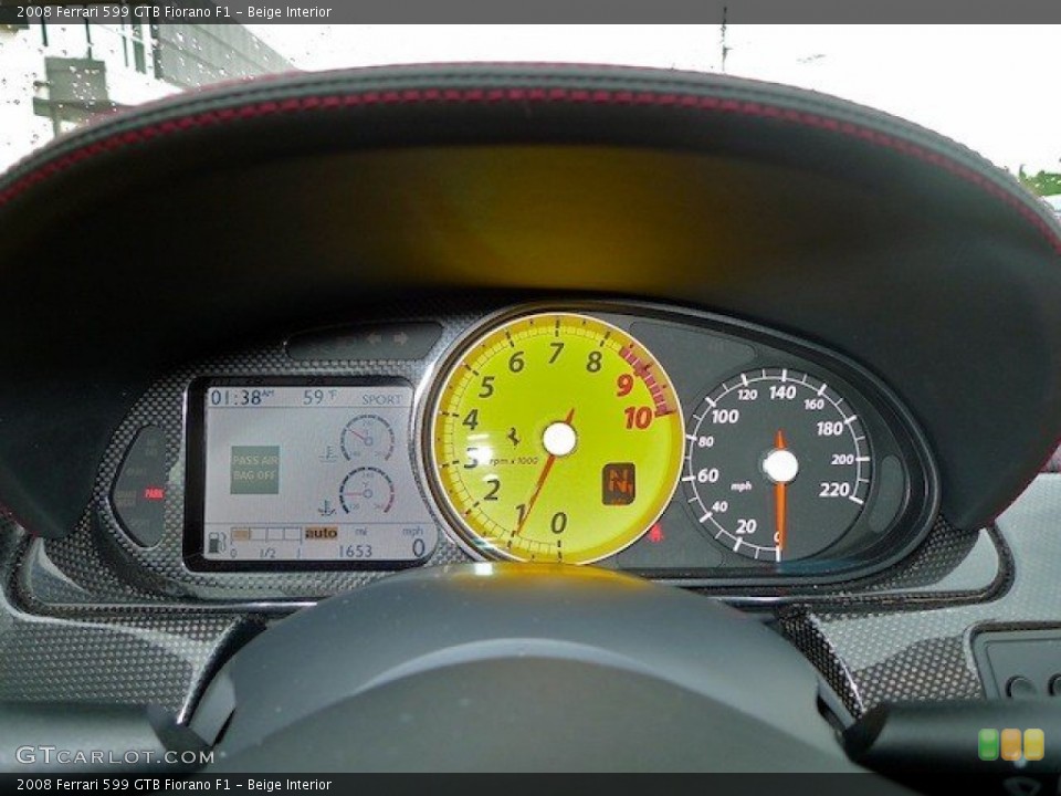 Beige Interior Gauges for the 2008 Ferrari 599 GTB Fiorano F1 #65167560