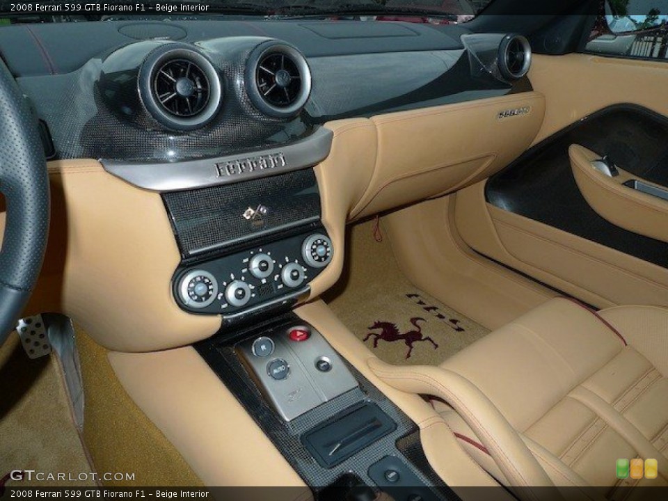 Beige Interior Controls for the 2008 Ferrari 599 GTB Fiorano F1 #65167569