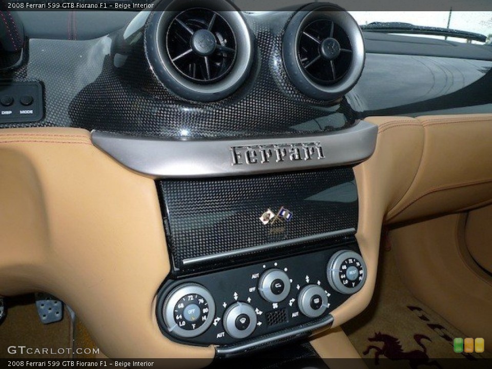 Beige Interior Controls for the 2008 Ferrari 599 GTB Fiorano F1 #65167578