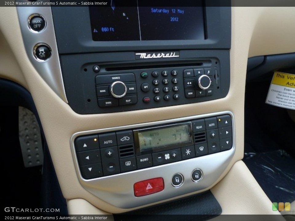 Sabbia Interior Controls for the 2012 Maserati GranTurismo S Automatic #65168100