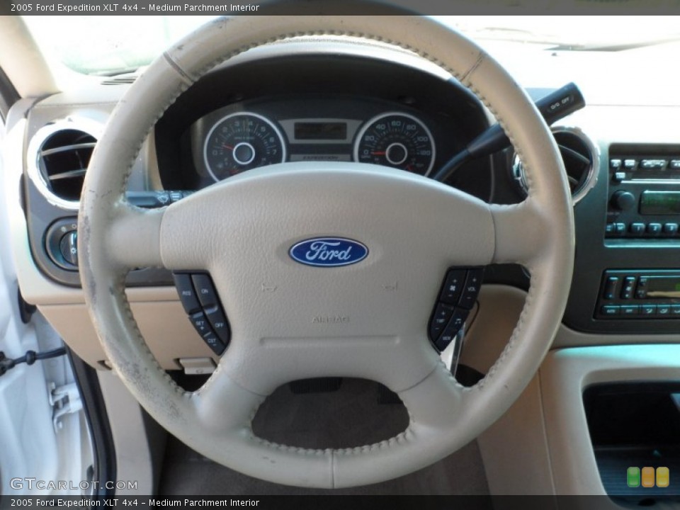 Medium Parchment Interior Steering Wheel for the 2005 Ford Expedition XLT 4x4 #65171109