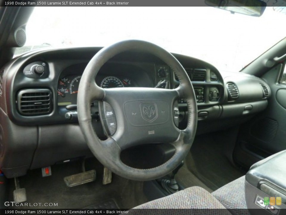 Black Interior Steering Wheel for the 1998 Dodge Ram 1500 Laramie SLT Extended Cab 4x4 #65176221