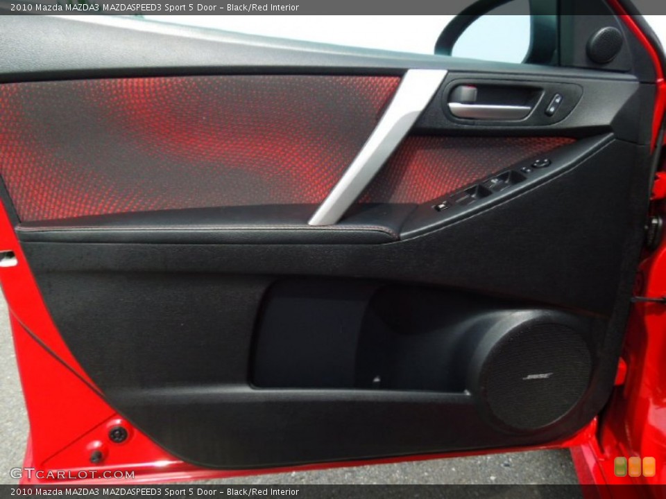 Black/Red Interior Door Panel for the 2010 Mazda MAZDA3 MAZDASPEED3 Sport 5 Door #65183352