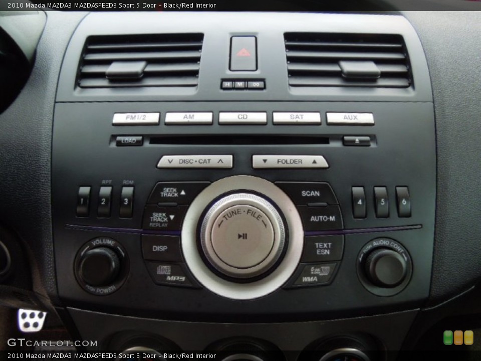 Black/Red Interior Audio System for the 2010 Mazda MAZDA3 MAZDASPEED3 Sport 5 Door #65183361