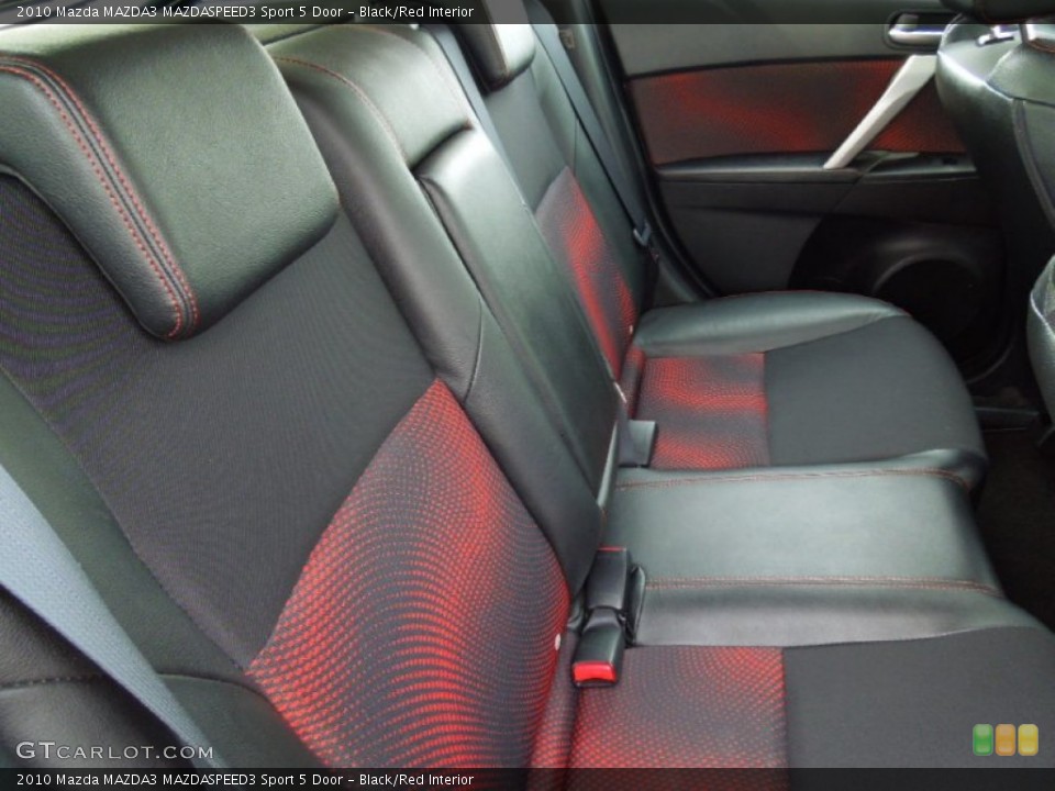 Black/Red Interior Rear Seat for the 2010 Mazda MAZDA3 MAZDASPEED3 Sport 5 Door #65183385