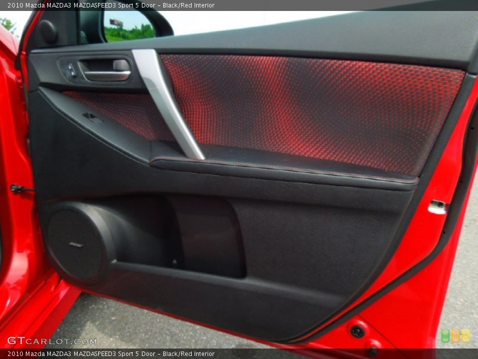 Black/Red Interior Door Panel for the 2010 Mazda MAZDA3 MAZDASPEED3 Sport 5 Door #65183394