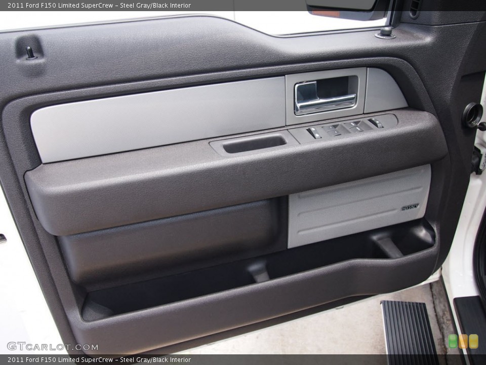 Steel Gray/Black Interior Door Panel for the 2011 Ford F150 Limited SuperCrew #65186624