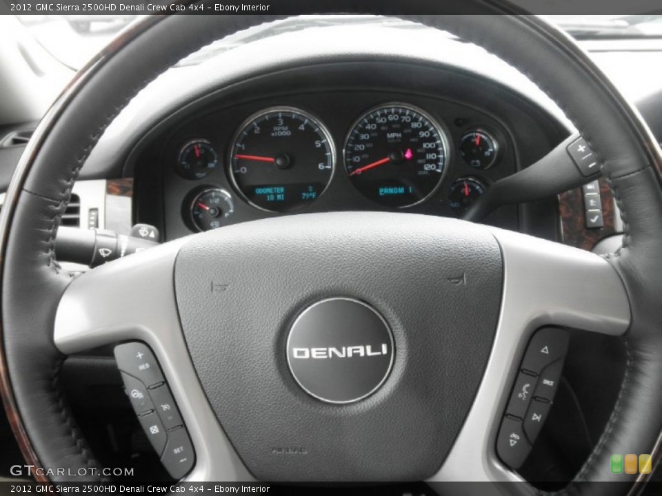 Ebony Interior Steering Wheel for the 2012 GMC Sierra 2500HD Denali Crew Cab 4x4 #65194995