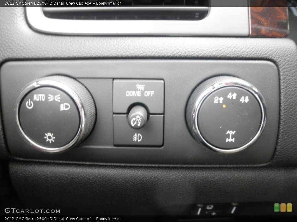 Ebony Interior Controls for the 2012 GMC Sierra 2500HD Denali Crew Cab 4x4 #65195010