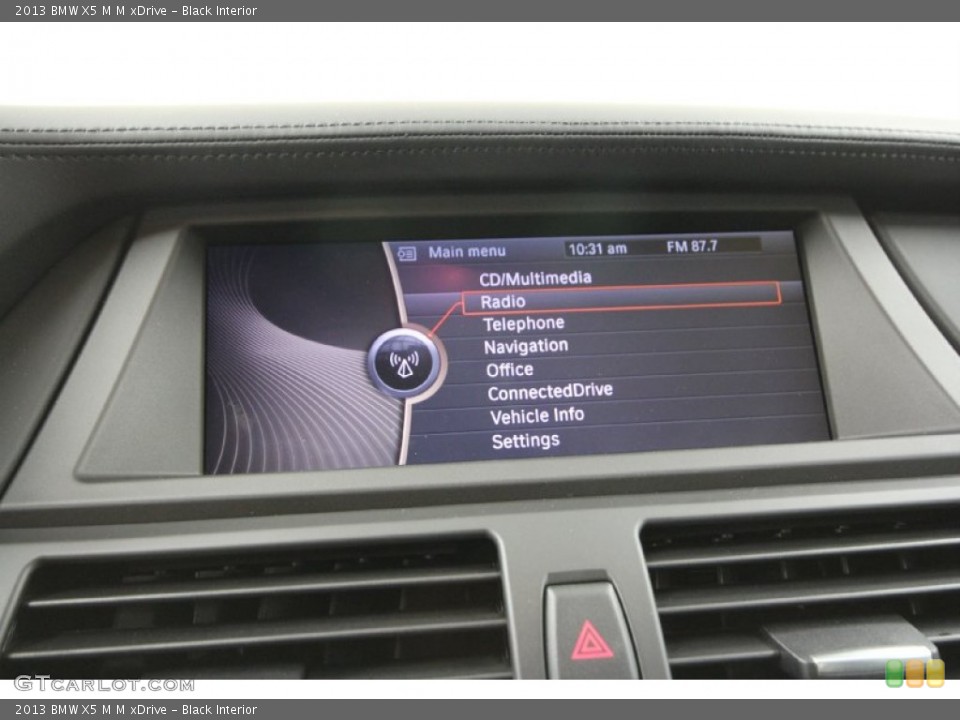 Black Interior Controls for the 2013 BMW X5 M M xDrive #65195103