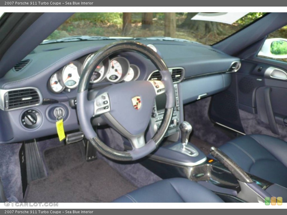 Sea Blue Interior Photo for the 2007 Porsche 911 Turbo Coupe #65202510