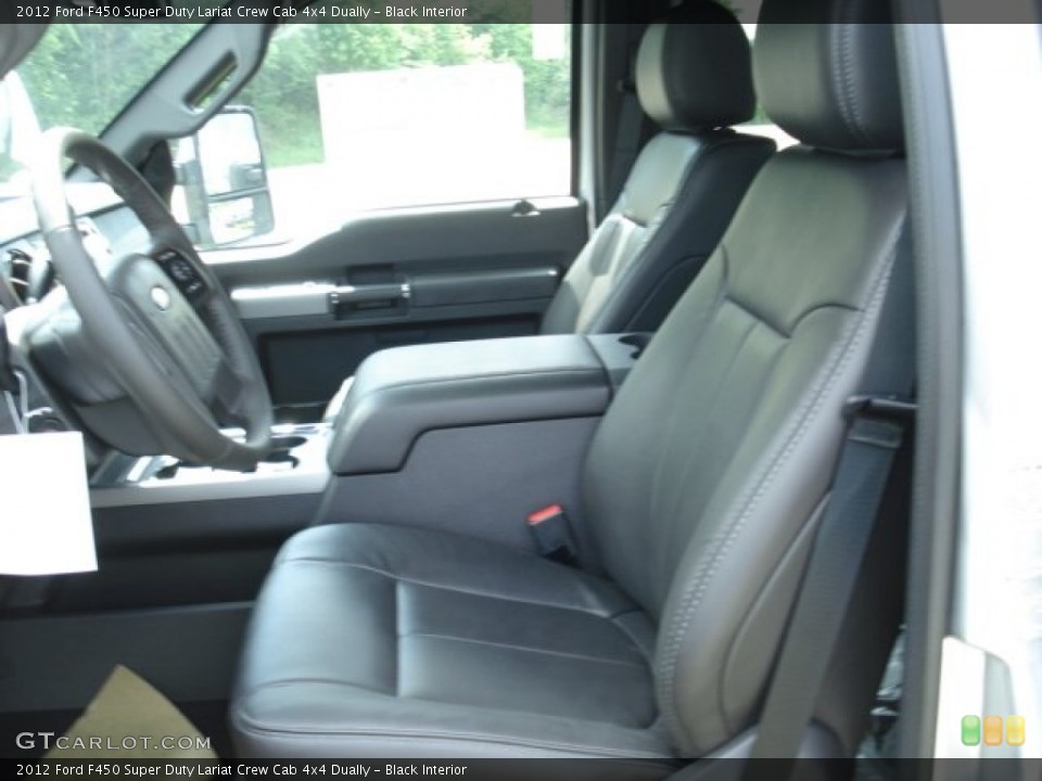 Black Interior Front Seat for the 2012 Ford F450 Super Duty Lariat Crew Cab 4x4 Dually #65204679