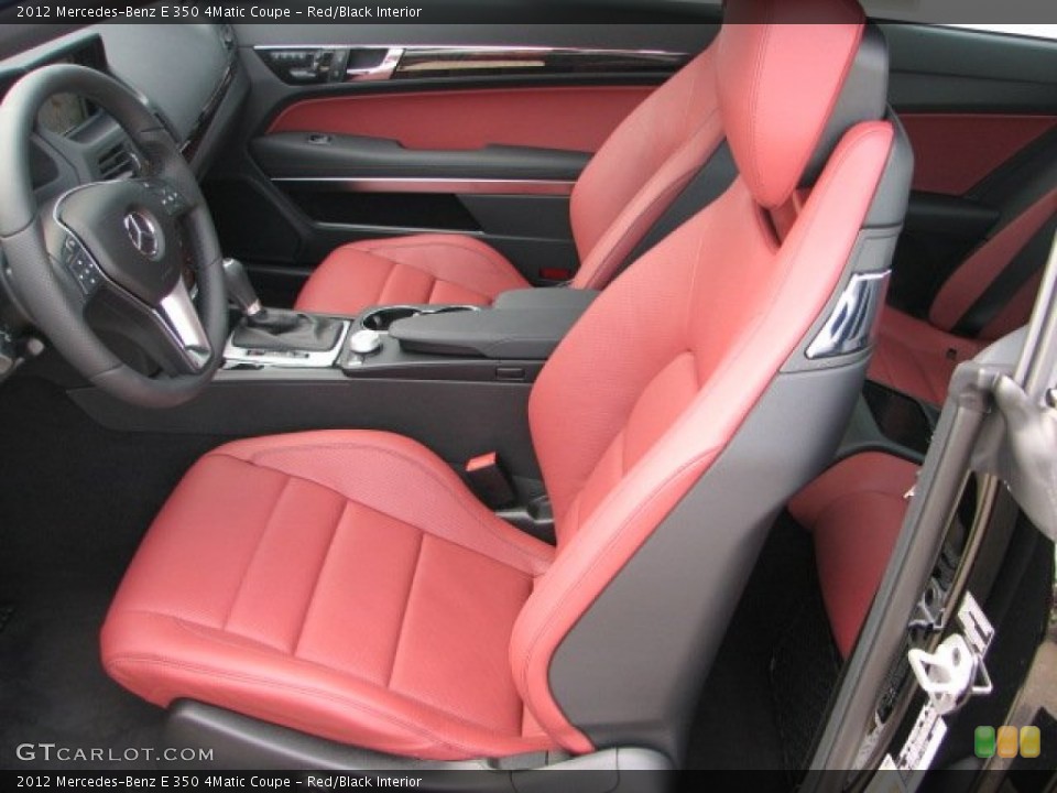 Red/Black Interior Front Seat for the 2012 Mercedes-Benz E 350 4Matic Coupe #65205312