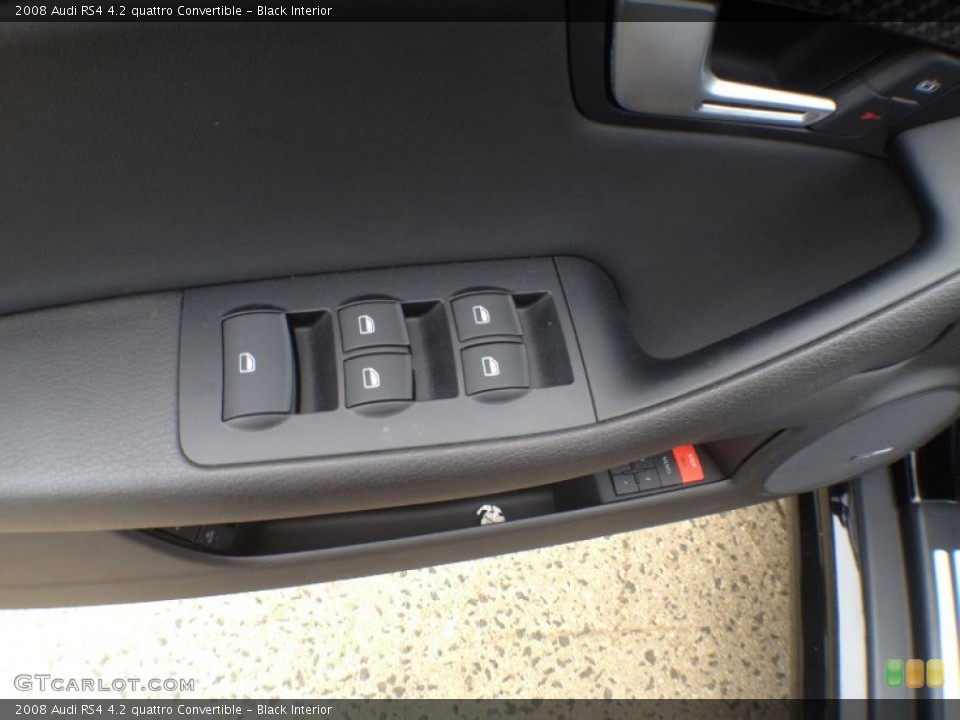 Black Interior Controls for the 2008 Audi RS4 4.2 quattro Convertible #65205658