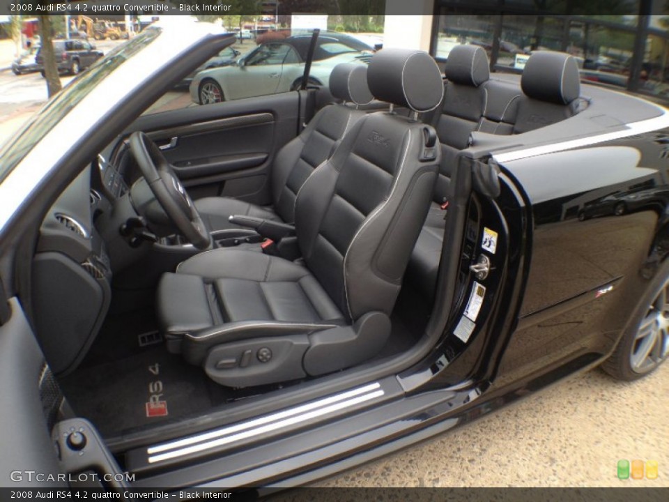 Black Interior Photo for the 2008 Audi RS4 4.2 quattro Convertible #65205666