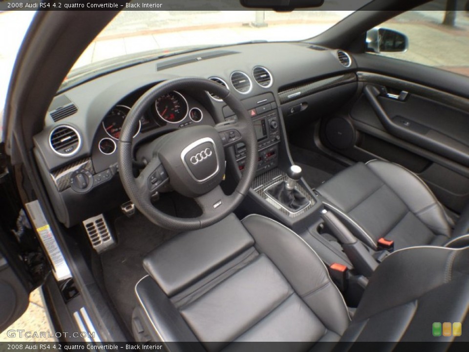 Black Interior Photo for the 2008 Audi RS4 4.2 quattro Convertible #65205678