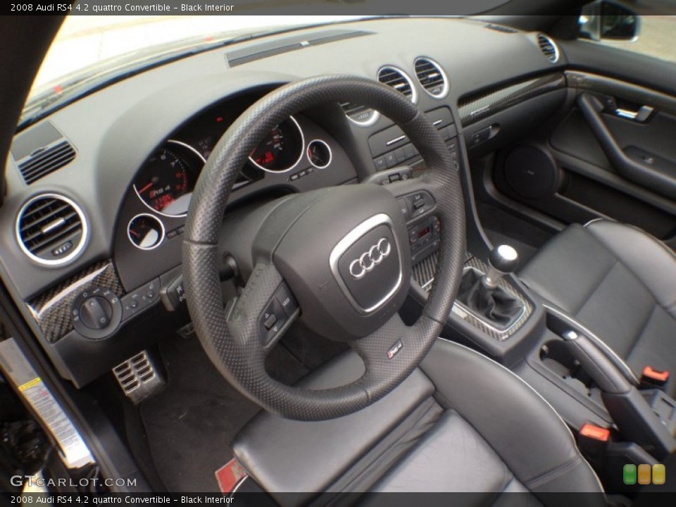 Black Interior Photo for the 2008 Audi RS4 4.2 quattro Convertible #65205687